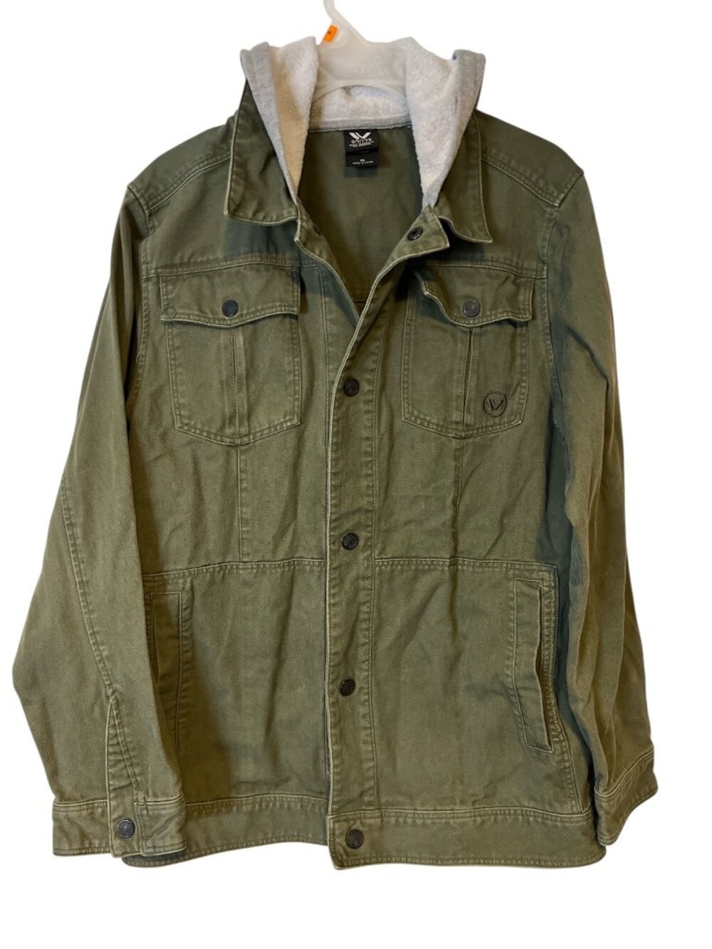 Shawn White Jacket XL Hooded Boys Girls Teens Green Snap Up Outdoors Casual